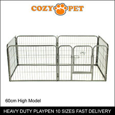 Heavy Duty Cozy Pet Puppy Playpen 60cm High 6 Panel Run Crate Pen Dog Cage