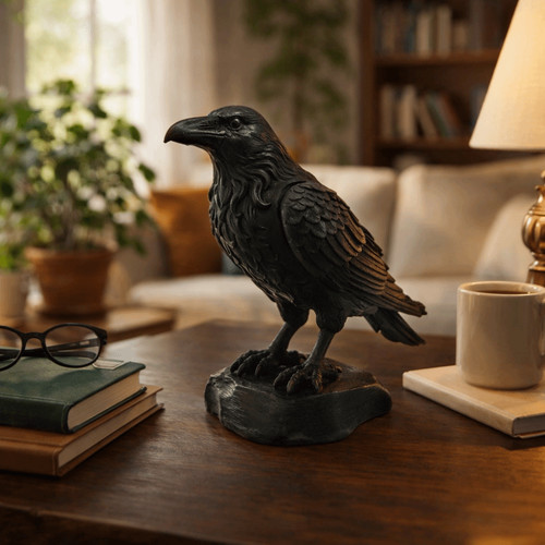 Crow statue crafts - crow, simulation