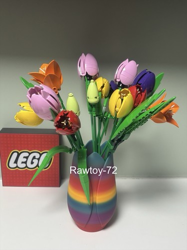 Vase for displaying - lego, tulip