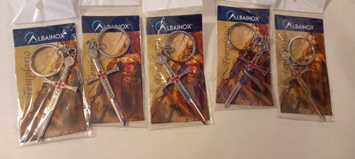 Knights templar key ring with - ring,