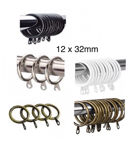 Metal curtain rings - 12,