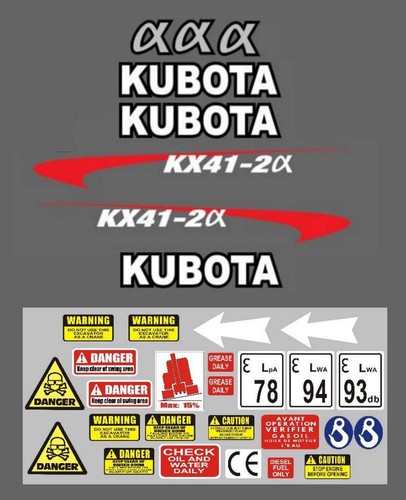 Decal sticker set - set., kubota