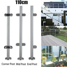 Stainless Steel Balustrade Glass Posts Clamps - Grade 316 For Toughened Glass