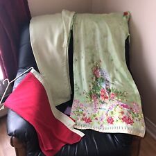 Indian Pakistani Women's Dress Stitched Salwar Kameez Small Green/Red Bead Work