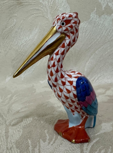Herend porcelain pelican - porcelain,