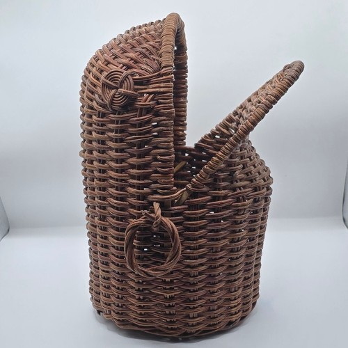 Vintage wicker rattan basket - vintage,