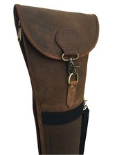 Distressed Leather Shotgun Slip Case Lightweight Roll-up Gun Case