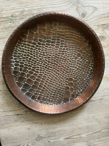 Art nouveau copper tray salver - copper,