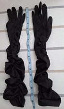 Vintage Black Ruched  Long