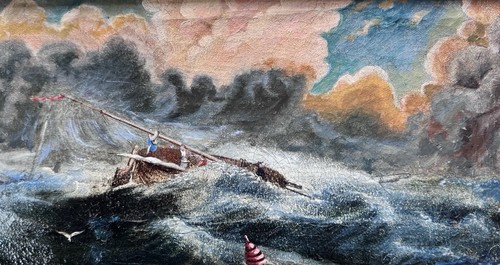 Interesting 18th century oil - 18th,