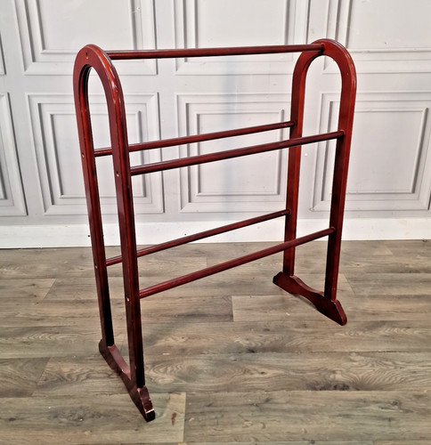 Vintage wooden towel rail - towel,