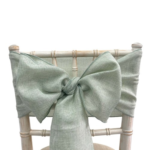 Linen sash sage wedding event - sash,