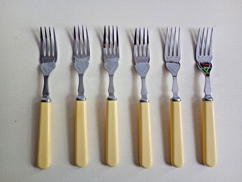 Set vintage faux bone - of, 6