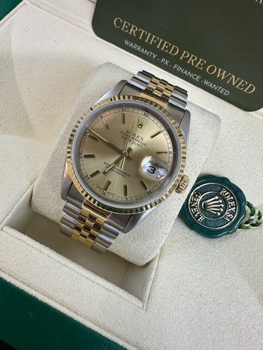 Rolex 36mm datejust 18k and - ,