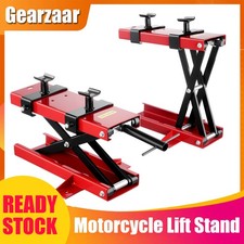 Heavy Duty 500kg Motorcycle Motor Bike Vehicle Stand Scissor Lift Jack Workshop