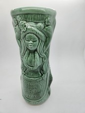 Tiki Mug Daniele Dalla Pola Real Light Green 7.5 inch Hawaiian Home Barware
