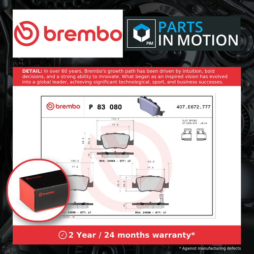 Brake pads set - brake, fits