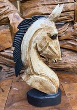 Great Wooden Horse Head Bust