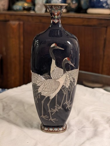 Japanese meiji cloisonné vase - japanese,
