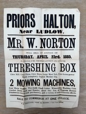 1885 VICTORIAN PRINTED AUCTION