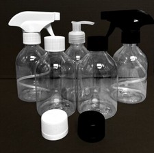 Empty 250ml PET Plastic Clear Bottles with Screw Caps/ Pump / Trigger / CRC caps