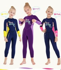 2.5mm Neoprene Long Sleeves Kids Boys Girls Wetsuit Swim Scuba Kayak Diving Suit