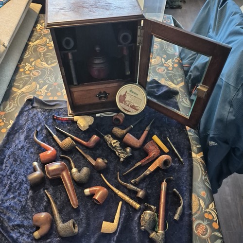 Antique wooden smokers cabinet - antique,