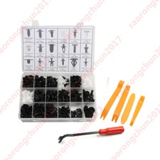 240PC Car Rivets Fastener Fender Bumper Push Pin Clips + Remover Tool Kit