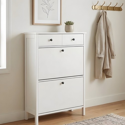 Kira white shoe storage - kira,