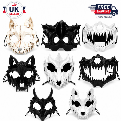 Halloween half face mask - face,