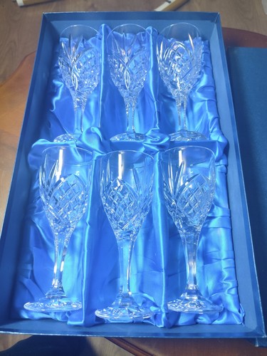 Set six rockingham crystal - set,