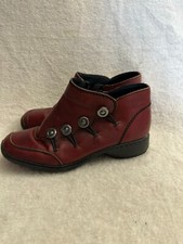 Rieker red button booties