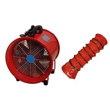 Portable Industrial Ventilator Axial Blower Workshop Extractor Fan 12" with Duct