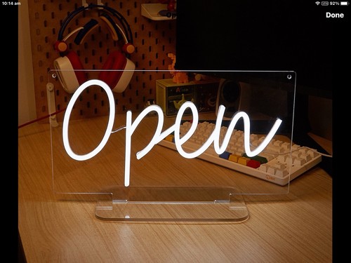 Open neon light sign - -, can