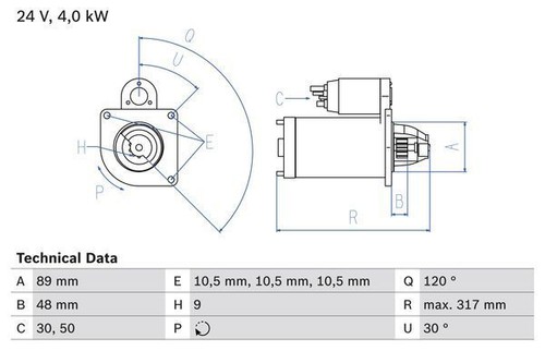 Bosch starter motor - starter, for