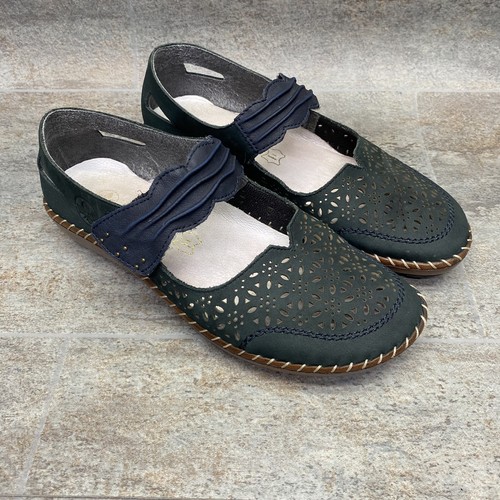 Rieker cindy leather shoes - leather,