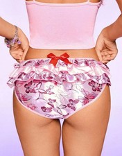 pink silky feel satin knickers