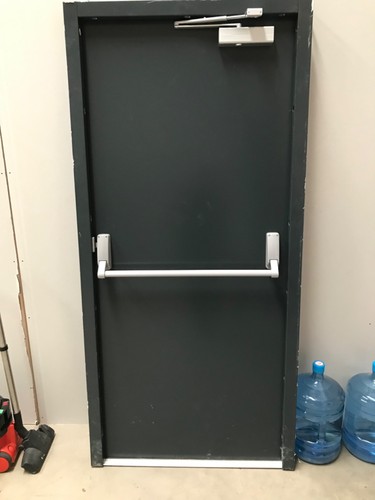 Steel security door and frame - door,