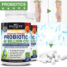 Probiotic 40 Billion CFU Diet Intestinal Supplement 30/60/120 Capsules