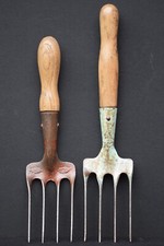 Vintage Garden Tools | 2 x Hand Forks | C.T.Skelton & Another | Old Gardening