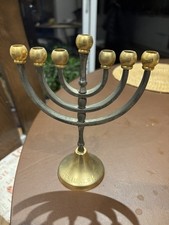 7 Branch Menorah Candle Holder Jerusalem Temple 12 Tribes of Israel Menorah