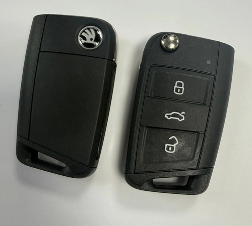 Skoda flip key fob - 3, button
