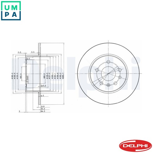Brake disc bg3274 - 2x,