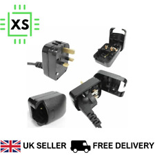 European EU to UK Schuko Mains Converter Plug Secure Travel Adapter 13A Earthed