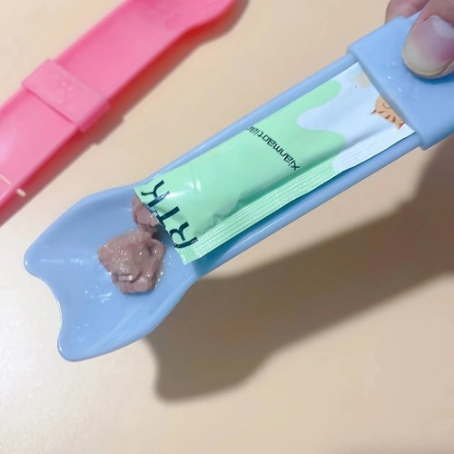Cat treat squeeze spoon - spoon, feeder