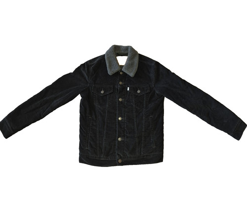 Vintage levi black sherpa - black,