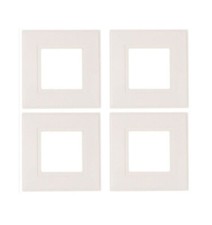 4 x SINGLE LIGHT SWITCH SOCKET WHITE FINGER PLATES SURROUND WALL PROTECTOR COVER