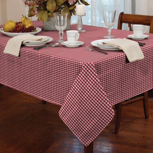 Gingham check tablecloth - check,
