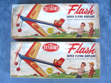 Pair (2) vintage 1950s Testors "Flash" airplane model kit complete with box