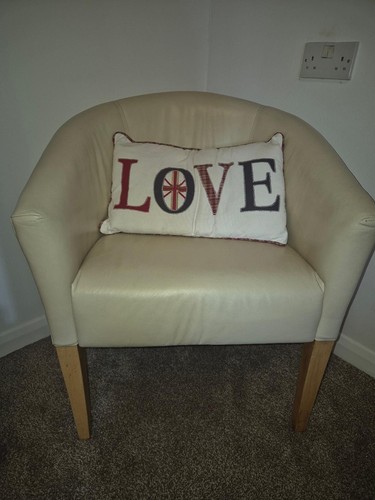 Cream faux leather - cream,